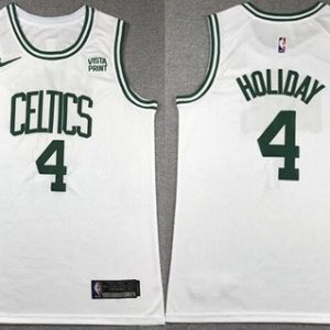 Boston Celtics #4 Jrue Holiday White Icon Sponsor Swingman Jersey