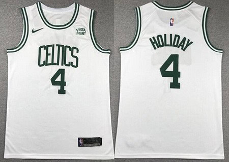 Boston Celtics #4 Jrue Holiday White Icon Sponsor Swingman Jersey