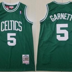 Boston Celtics #5 Kevin Garnett Green 2007 Throwback Swingman Jersey
