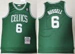 Boston Celtics #6 Bill Russell Green 1962 Throwback Swingman Jersey