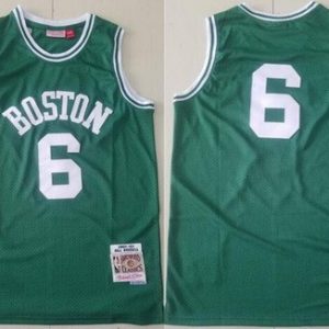 Boston Celtics #6 Bill Russell Green Boston 1962 Throwback Swingman Jersey