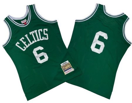Boston Celtics #6 Bill Russell Green Boston 1967 Throwback Swingman Jersey