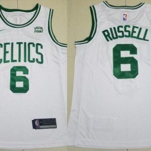 Boston Celtics #6 Bill Russell White Icon Sponsor Swingman Jersey