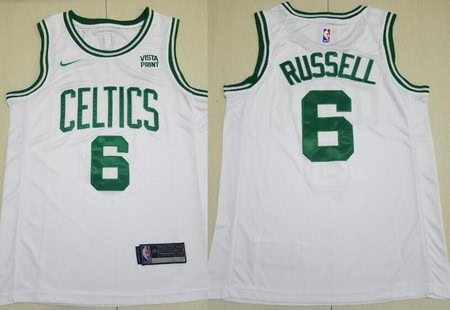 Boston Celtics #6 Bill Russell White Icon Sponsor Swingman Jersey