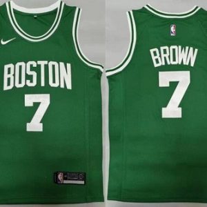 Boston Celtics #7 Jaylen Brown Green Icon Swingman Jersey