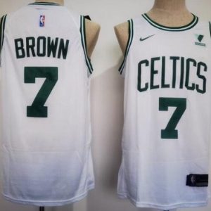 Boston Celtics #7 Jaylen Brown White Icon Sponsor Swingman Jersey
