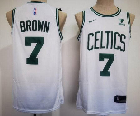 Boston Celtics #7 Jaylen Brown White Icon Sponsor Swingman Jersey