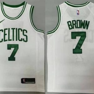 Boston Celtics #7 Jaylen Brown White Icon Swingman Jersey