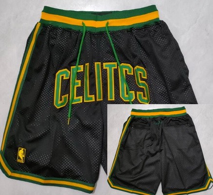 Boston Celtics Black Gold Just Don Shorts