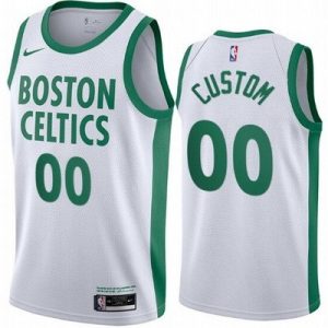 Boston Celtics Cusotm White 2021 City Stitched Swingman Jersey