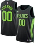 Boston Celtics Custom Black 2024 City Heat Press Jersey
