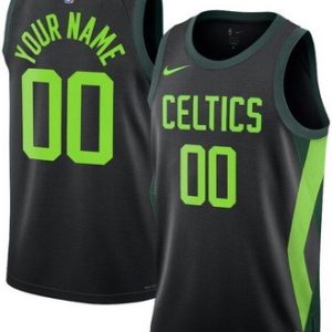 Boston Celtics Custom Black 2024 City Heat Press Jersey