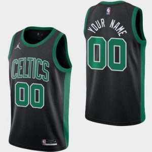 Boston Celtics Customized Black Statement Icon Swingman Jersey