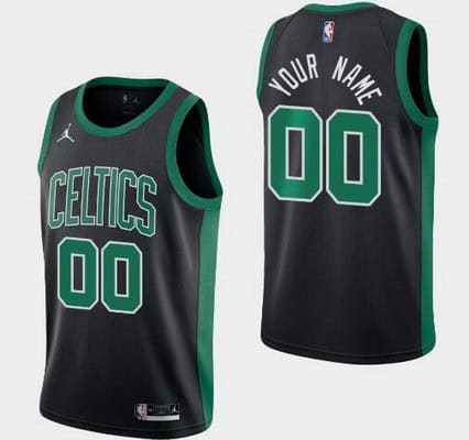 Boston Celtics Customized Black Statement Icon Swingman Jersey
