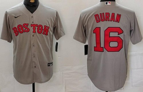 Boston Red Sox #11 Jarren Duran Gray Player Name Cool Base Jersey