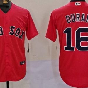 Boston Red Sox #11 Jarren Duran Red Player Name Cool Base Jersey