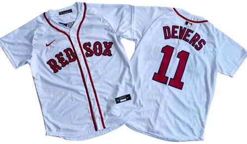 Boston Red Sox #11 Rafael Devers White Limited Jersey