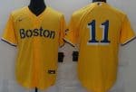 Boston Red Sox #11 Rafael Devers Yellow 2021 City Cool Base Jersey