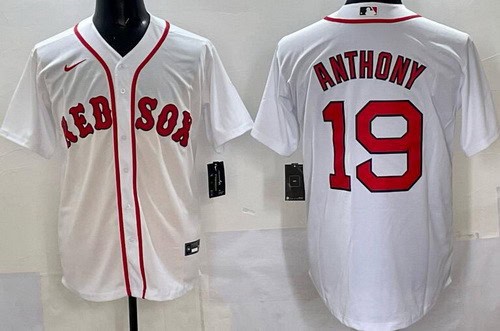 Boston Red Sox #19 Roman Anthony White Player Name Cool Base Jersey