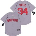 Boston Red Sox #34 David Ortiz Gray 2020 Cool Base Jersey