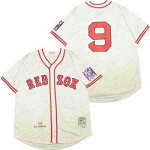 Boston Red Sox #9 Ted Williams Cream 1939 Throwback Jersey