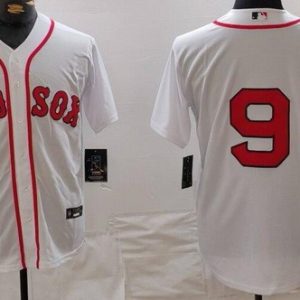 Boston Red Sox #9 Ted Williams White Cool Base Jersey