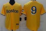 Boston Red Sox #9 Ted Williams Yellow 2021 City Cool Base Jersey