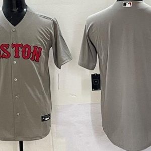 Boston Red Sox Blank Gray Cool Base Jersey