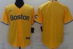 Boston Red Sox Blank Yellow 2021 City Cool Base Jersey