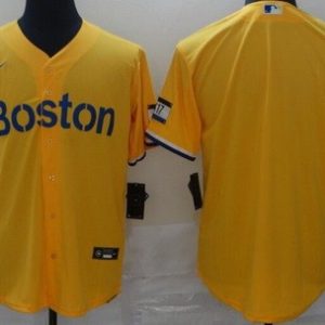 Boston Red Sox Blank Yellow 2021 City Cool Base Jersey