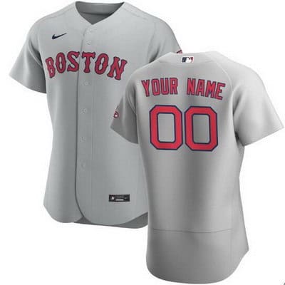 Boston Red Sox Customized Gray Road 2020 FlexBase Jersey