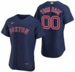 Boston Red Sox Customized Navy Alternate Authentic Jersey