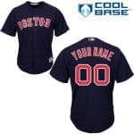 Boston Red Sox Customized Navy Blue Cool Base Jersey