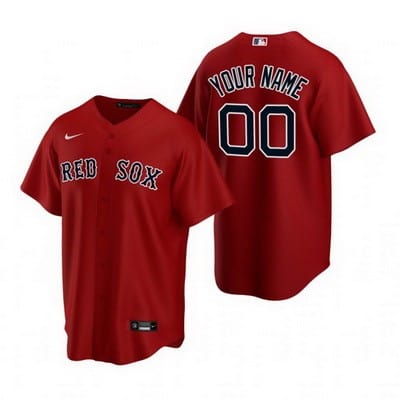 Boston Red Sox Customized Red Alternate 2020 Cool Base Jersey