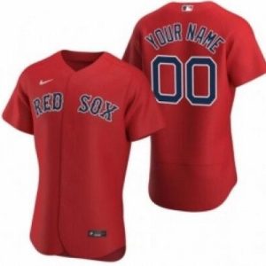 Boston Red Sox Customized Red Alternate Authentic Jersey