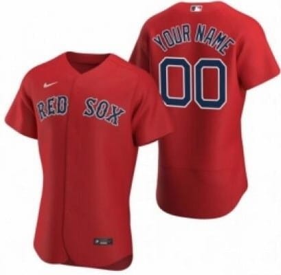 Boston Red Sox Customized Red Alternate Authentic Jersey