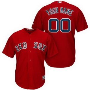 Boston Red Sox Customized Red Cool Base Jersey