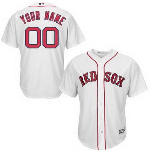 Boston Red Sox Customized White Cool Base Jersey