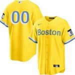Boston Red Sox Customized Yellow 2022 City Connect Cool Base Jersey