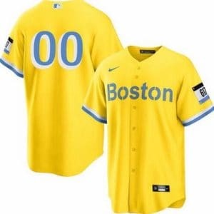 Boston Red Sox Customized Yellow 2022 City Connect Cool Base Jersey