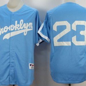 Brooklyn Dodgers #23 Adrian Gonzalez Light Blue Throwback Jersey