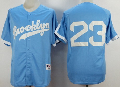 Brooklyn Dodgers #23 Adrian Gonzalez Light Blue Throwback Jersey
