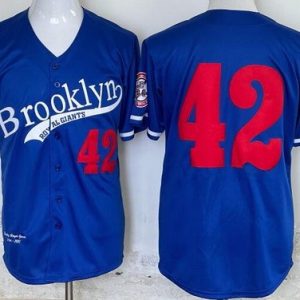 Brooklyn Dodgers #42 Jackie Robinson Royal Throwback Jersey