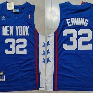 Brooklyn Nets #32 Julius Erving Blue Throwback Swingman Jersey