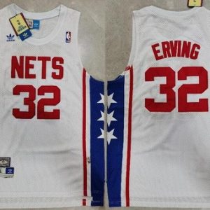 Brooklyn Nets #32 Julius Erving White Throwback Swingman Jersey