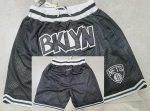 Brooklyn Nets Black Just Don Shorts