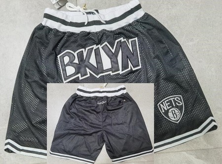 Brooklyn Nets Black Just Don Shorts