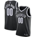 Brooklyn Nets Custom Black Icon Hot Press Jersey