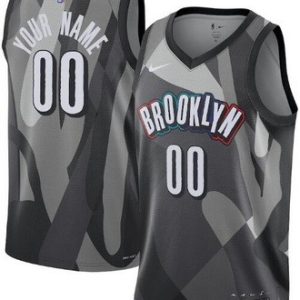 Brooklyn Nets Custom Gray 2024 City Heat Press Jersey
