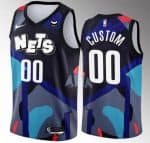 Brooklyn Nets Custom Navy 2023 City Icon Heat Press Jersey